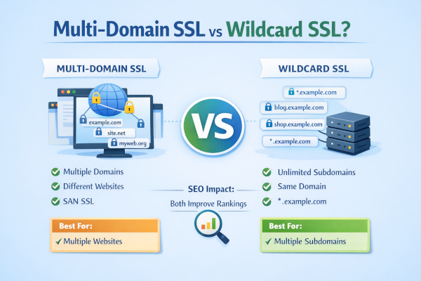 Multi-Domain vs Wildcard SSL – What’s the Difference and Which One Should You Choose?