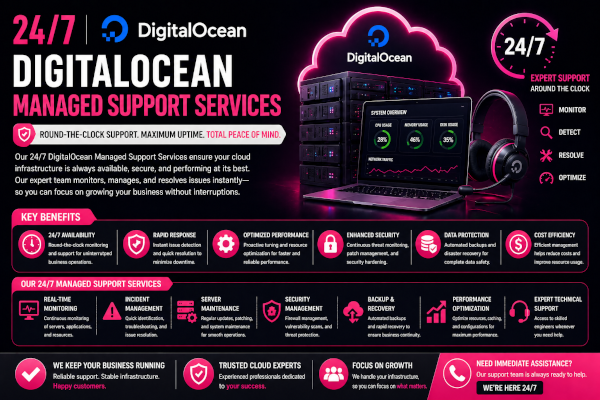 24/7 DigitalOcean Managed Support Services