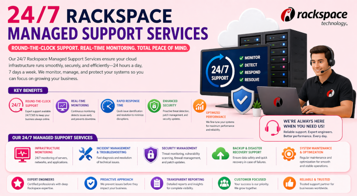 24/7 Rackspace Managed Support Services: Reliable Monitoring, Rapid Response, and Continuous Cloud Performance
