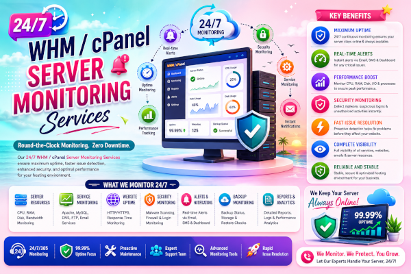 247 WHM cPanel Server Monitoring Services