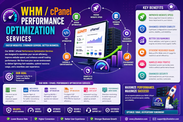 WHM / cPanel Performance Optimization Services: Improve Server Speed, Stability, and Hosting Efficiency